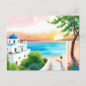 ギリシャ 旅行 アート ヴィンテージ ポストカード (正面)