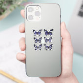 ギリシャ(昆虫)オオカバマダラ、モナークバタフライ国旗 シール (スマートフォン)