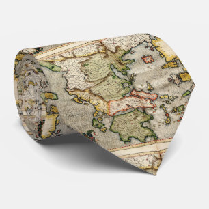 ギリシャ(1596年)のヴィンテージの地図 ネクタイ