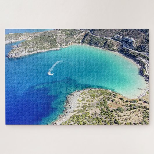 ギリシャ、Agios Nikolaos、Voulismaビーチ ジグソーパズル (横)