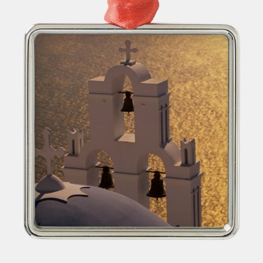 ギリシャ、Cyclades諸島、サントリーニ、Thira、 メタルオーナメント (正面)