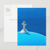 ギリシャ、Cyclades Islands、サントリーニ、オイア、教会 ポストカード (正面/裏面)