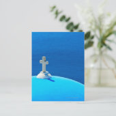 ギリシャ、Cyclades Islands、サントリーニ、オイア、教会 ポストカード (スタンド正面)