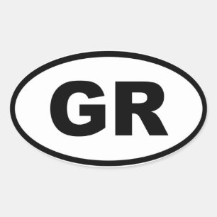 ギリシャ – GR – ヨーロッパ 楕円形シール