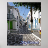 ギリシャ – Mykonos - Chora - ポスター (正面)