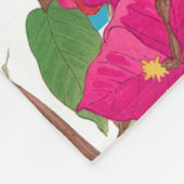 ギリシャBougainvilleaギリシャ島ウィンドミルズ フリースブランケット (角)