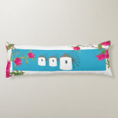 ギリシャBougainvilleaギリシャ島ウィンドミルズ ボディピロー (裏面)