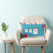 ギリシャBougainvilleaギリシャ島ウィンドミルズ ランバークッション (椅子)