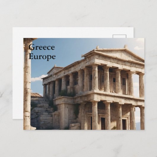 ギリシャEurope Vintage旅行観光客追加 ポストカード (正面/裏面)