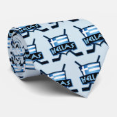 ギリシャHellasアイスホッケー国旗のタイ ネクタイ (ロール)