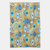 ギリシャMati Mataki – マチアスマ悪い目のパターン キッチンタオル (縦)