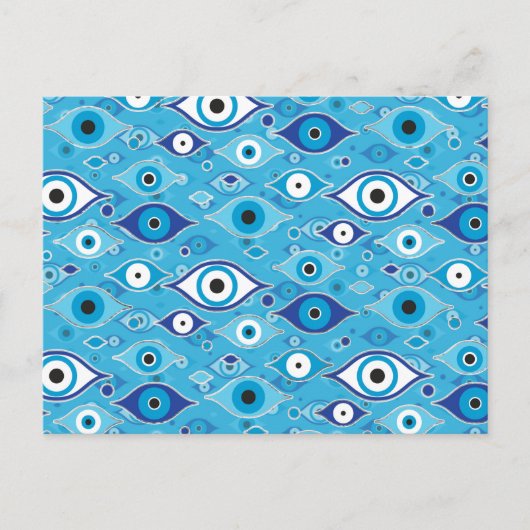 ギリシャMati Mataki – マチアスマ悪い目のパターン ポストカード (正面)