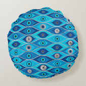 ギリシャMati Mataki – マチアスマ悪い目のパターン ラウンドクッション (裏面)
