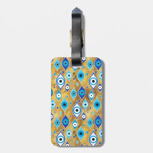ギリシャMati Mataki – マチアスマ悪い目のパターン ラゲッジタグ (裏面縦)