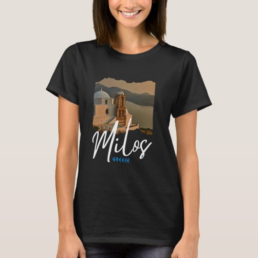 ギリシャMilosお土産ギリシャMilos Tシャツ (正面)