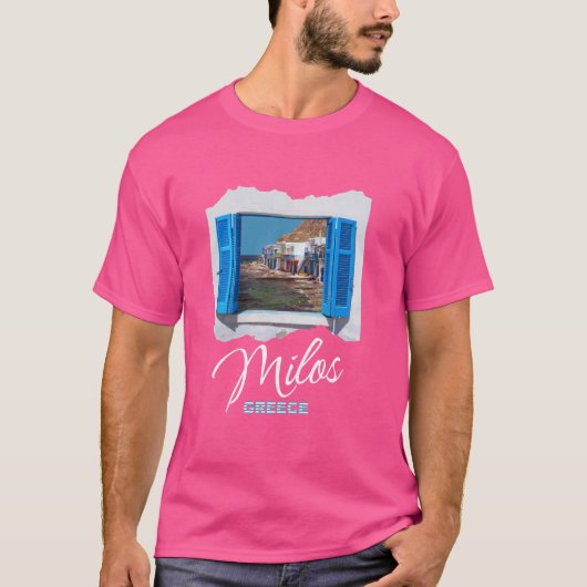 ギリシャMilos島ギリシャMilos Tシャツ (正面)