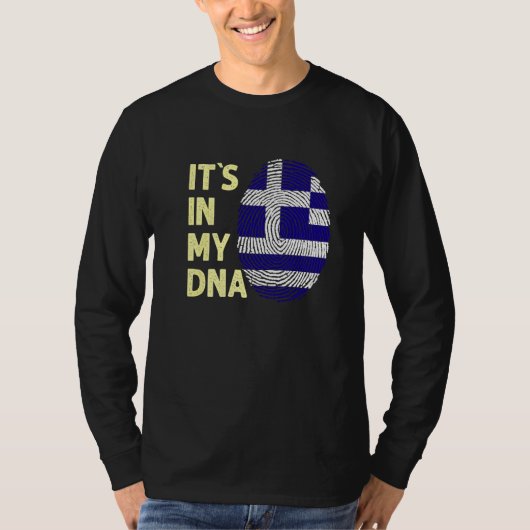 ギリシャMy Dnaギリシャ国旗のチームギリシャ Tシャツ (正面)