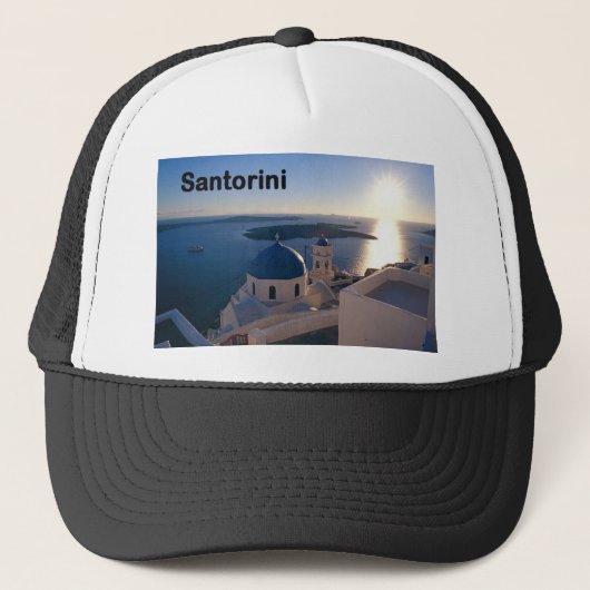 ギリシャSantoriniの日没(St.K) キャップ (正面)