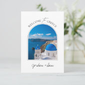 ギリシャSantoriniノートカードへようこそ サンキューカード (スタンド正面)