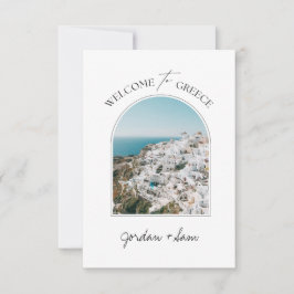ギリシャSantoriniノートカードへようこそ サンキューカード