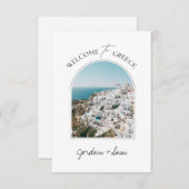 ギリシャSantoriniノートカードへようこそ サンキューカード (正面/裏面)