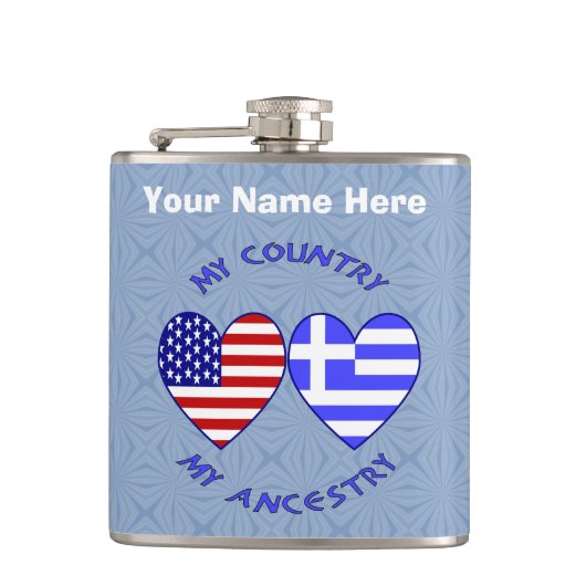 ギリシャUSAカントリー祖先 フラスク (正面)