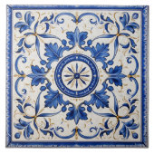 ギリシ伝統的ア伝統的ブルーアート5 タイル (正面)