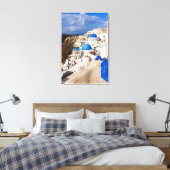 ギリシ伝統的ャンハウス キャンバスプリント (インサイチュ (寝室))