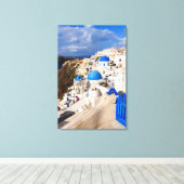 ギリシ伝統的ャンハウス キャンバスプリント (インサイチュ (ウッドフロア))