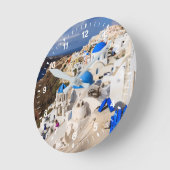 ギリシ伝統的ャンハウス ラウンド壁時計 (傾斜)