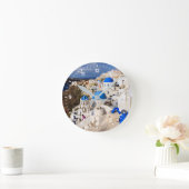 ギリシ伝統的ャンハウス ラウンド壁時計 (ホーム)