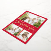 ギリススカイフォイルハッピー月年賀状 箔シーズンカード (回転した状態)