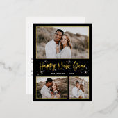 ギリススカイFOILハッピーニューイヤー葉書 箔シーズンポストカード (正面/裏面)