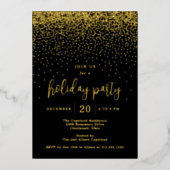 ギリスニングドットフォイルホリデーパーティー招待状 箔シーズンカード (正面)