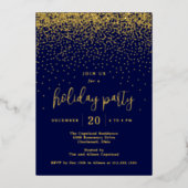 ギリスニングドットフォイルホリデーパーティー招待状 箔シーズンカード (正面)