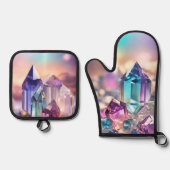 ギリスパステル結晶 鍋つかみ&鍋敷きセット (正面)