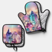 ギリスパステル結晶 鍋つかみ&鍋敷きセット (正面/裏面)