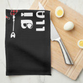 ギリラマのクリスマスパジャマレッドプリドバッファローギフト キッチンタオル (四つ折り)