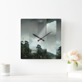 ギリンガム スクエア壁時計 (ホーム)