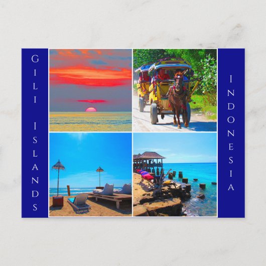ギリ諸島コラージュ ポストカード (正面)