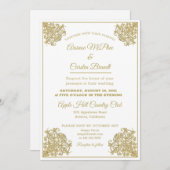 ギルエレガントド結婚ス 招待状 (正面/裏面)