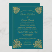 ギルエレガントド結婚式招待状 招待状 (正面/裏面)