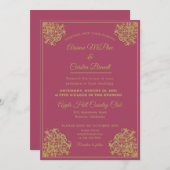 ギルエレガントド結婚式招待状 招待状 (正面/裏面)