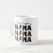 ギルターママパタンハッピーマザーズ・デイ・ママ コーヒーマグカップ (正面左)
