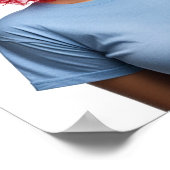 ギルダンティーを着た青と赤の髪のモデル ポスター (角)