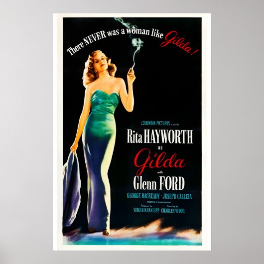 ギルダ 1946 映画 ポスター 印刷 A5-A1 40年代 リタ (正面)