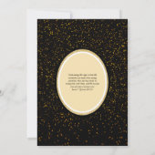 ギルディドニカ結婚式招待状シックイスラム金ゴールド 招待状 (裏面)