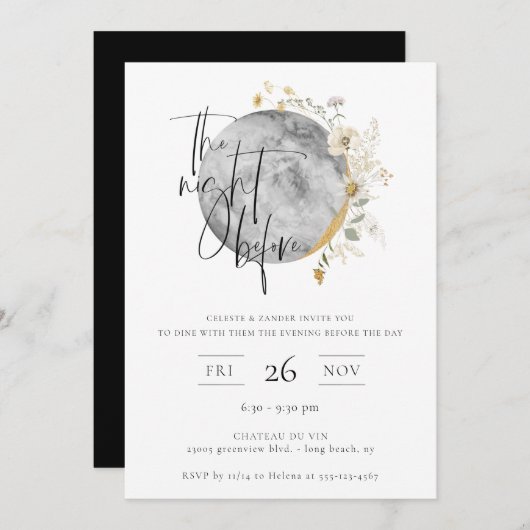 ギルデッドムーン前夜招待状 招待状 (正面/裏面)