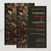 ギルデッドローズの結婚式招待状 招待状 (正面/裏面)