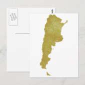 ギルデッド・アルゼンチンの地図 – アルゼンチン・ドラダ ポストカード (正面/裏面)